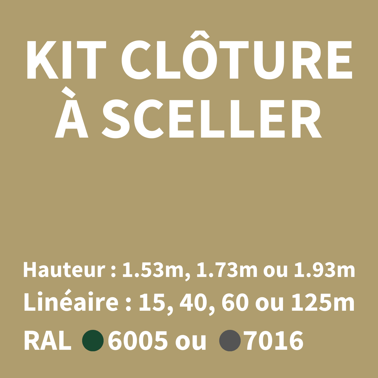 kit clôture à sceller
