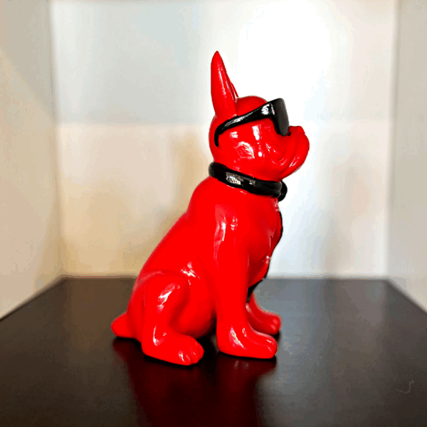 bouledogue rouge cravatte lunettes h14cm les pros du paysage deco jardin (3)0