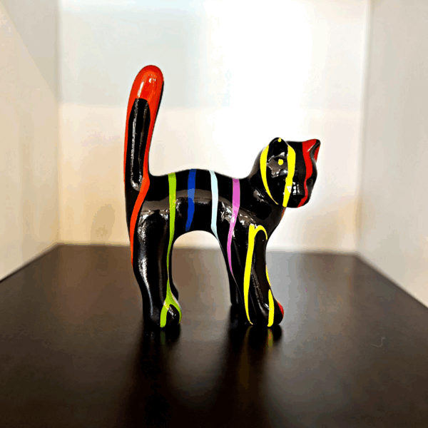 chat mini trash noir h17cm les pros du paysage deco jardin0