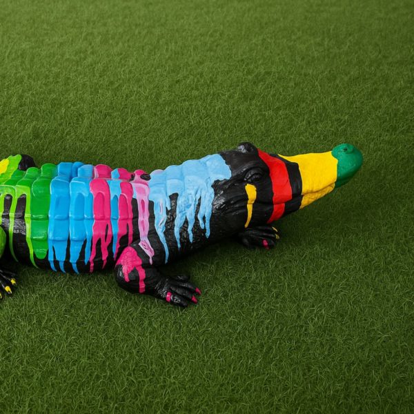 crocodile trash noir l70cm les pros du paysage deco jardin (2)