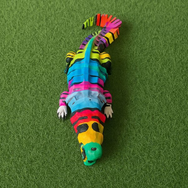 crocodile trash noir l70cm les pros du paysage deco jardin