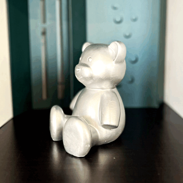 teddy mini trash argent h14cm les pros du paysage deco jardin (2)0