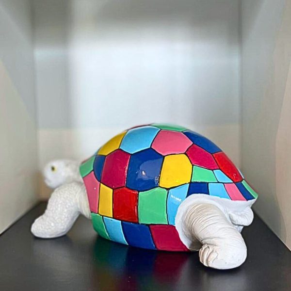 statue en résine extérieure teddy trash et coloré