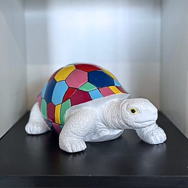 statue en résine extérieure teddy trash et coloré